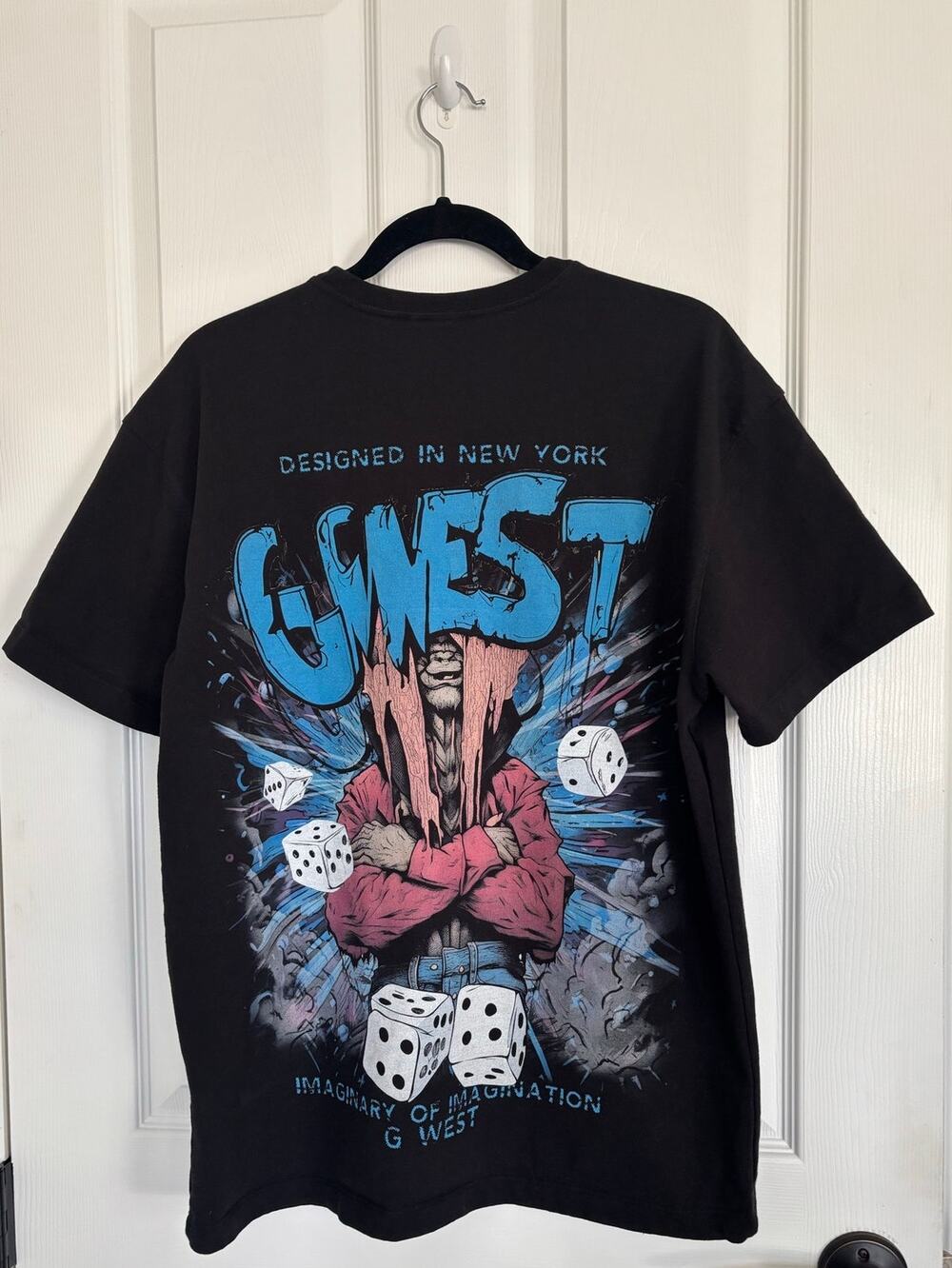 G West Oversized Imagine of Imagination T-Shirt Black Small